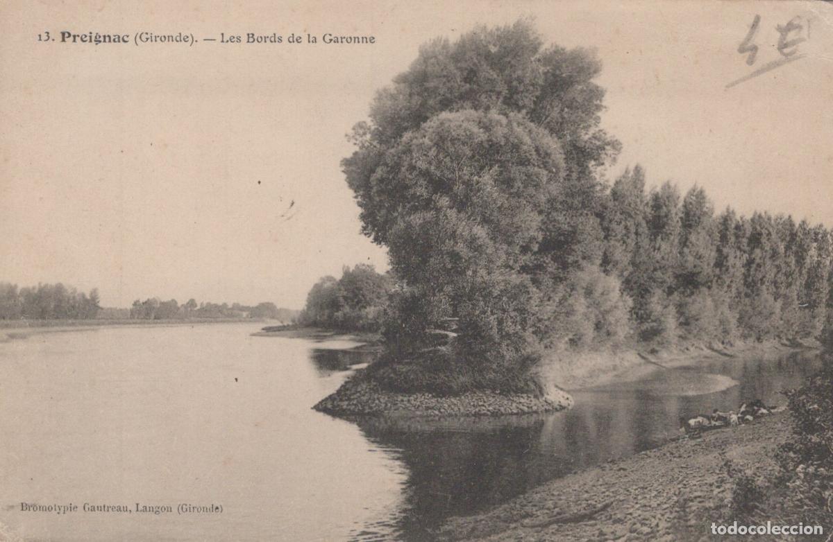 Postcards: France Preignac Les Bords de la Garonne Paysage Fluvial *YAB797