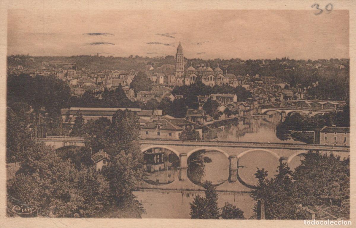 Postales: France P&eacute;rigueux Vue G&eacute;n&eacute;rale Avec Ponts et Cath&eacute;drale 1945 *YAB810