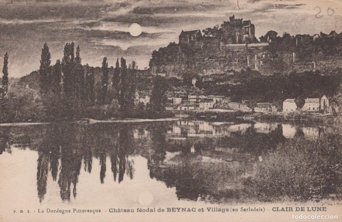 Postkarten: France Beynac Ch&acirc;teau F&eacute;odal Village et Rivi&egrave;re au Clair de Unposted *YAB812