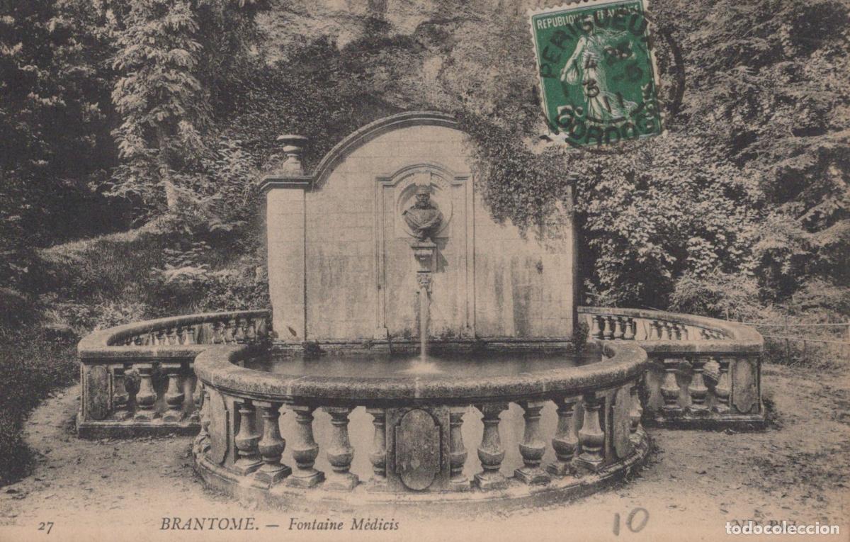 Postcards: France Brantome Brant&ocirc;me Fontaine M&eacute;dicis Architecture Paysage *YAB865