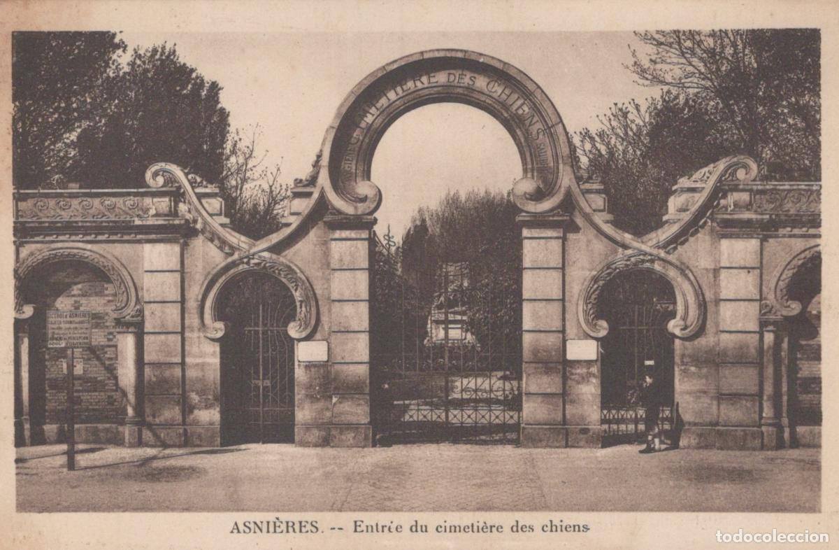 Postcards: France Asni&egrave;res sur Seine &Icirc;le de Entr&eacute;e Cimeti&egrave;re des Chiens Unposted *YAB875