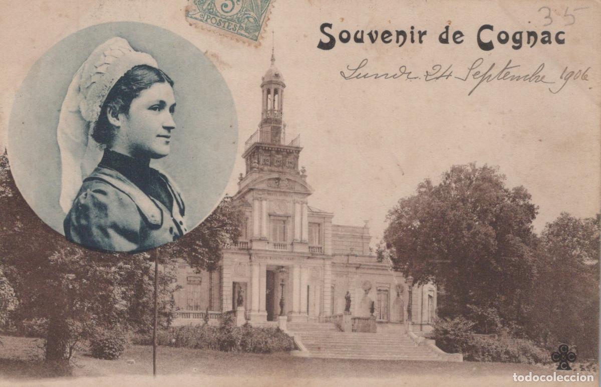 Postcards: France Cognac H&ocirc;tel de Ville Architecture Femme *YAB912