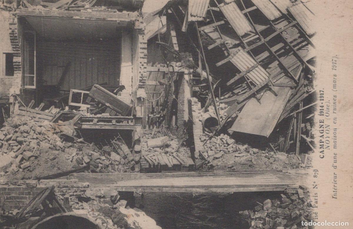 Postcards: France Noyon Maison en Ruines Guerre Mondiale 1914 1917 *YAB917