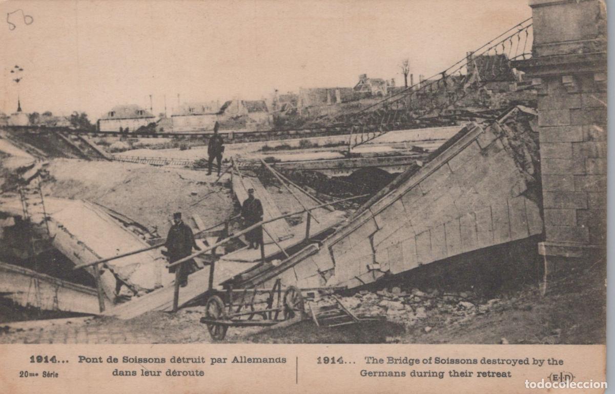 Postcards: France Soissons Hauts de Pont D&eacute;truit Grande Guerre 1914 *YAB920