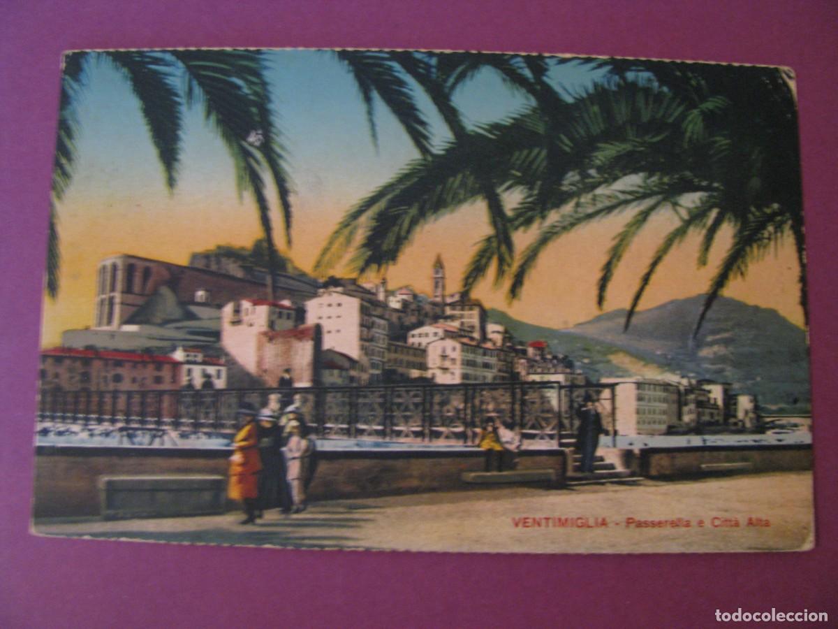 Postales: ANTIGUA POSTAL DE ITALIA. VENTIMIGLIA. PASSARELLA E CITTA ALTA.