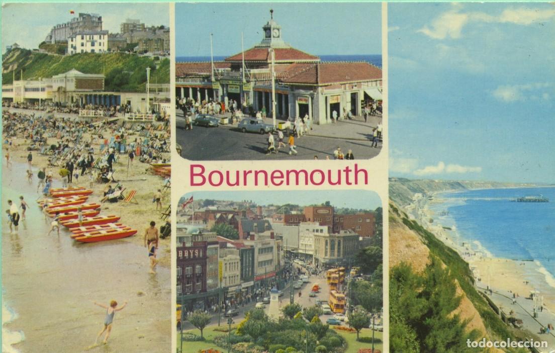 Postales: B.2007-BOURNEMOUTH. England. Diversos aspectos. Circulada en 1974. ED. DENNIS