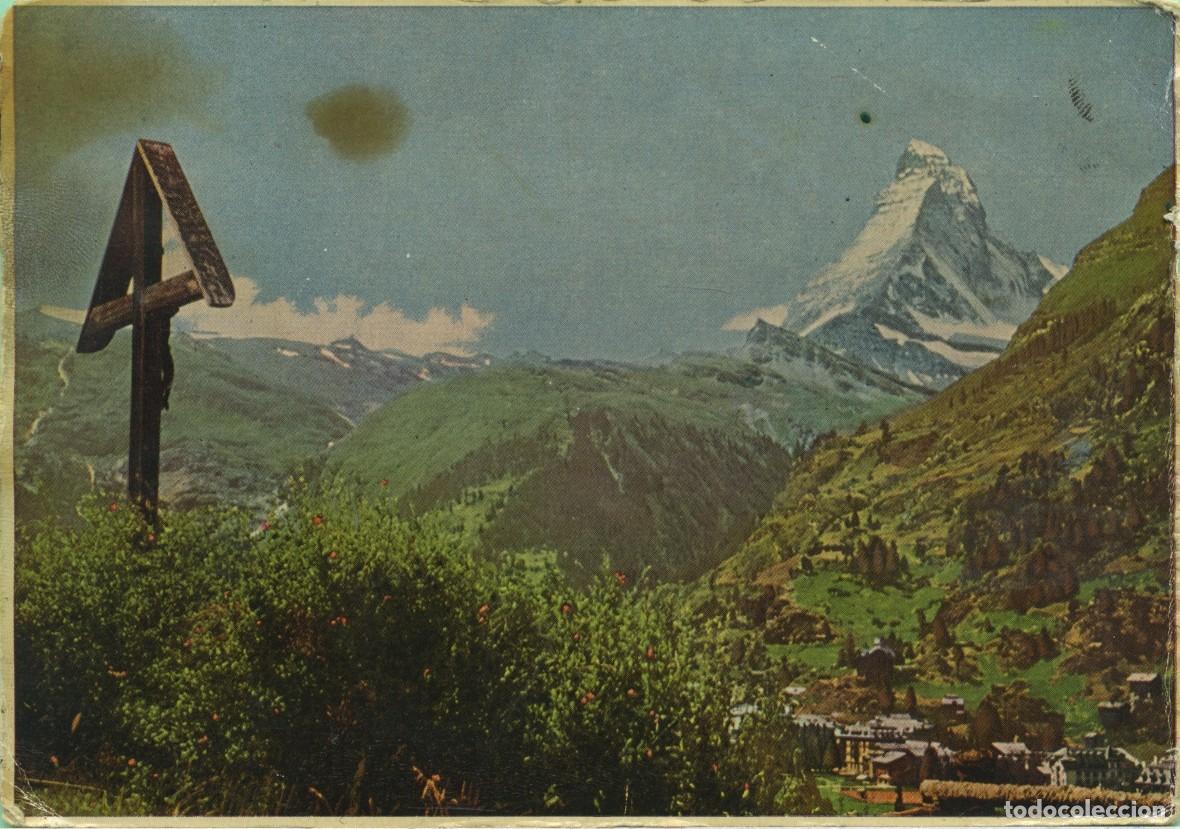 Postales: N&ordm; 3-Monte Cervino (Matterhorn), sobre los Alpes suizos. ZERMATT. Suizo. Sin circular. ED. C.M.R.