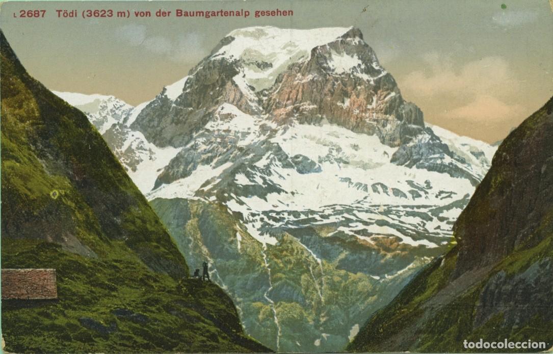 Postales: N&ordm; 2687-T&Ouml;DI (3623 m) visto desde Baumgartenalp. Italia. Sin circular.