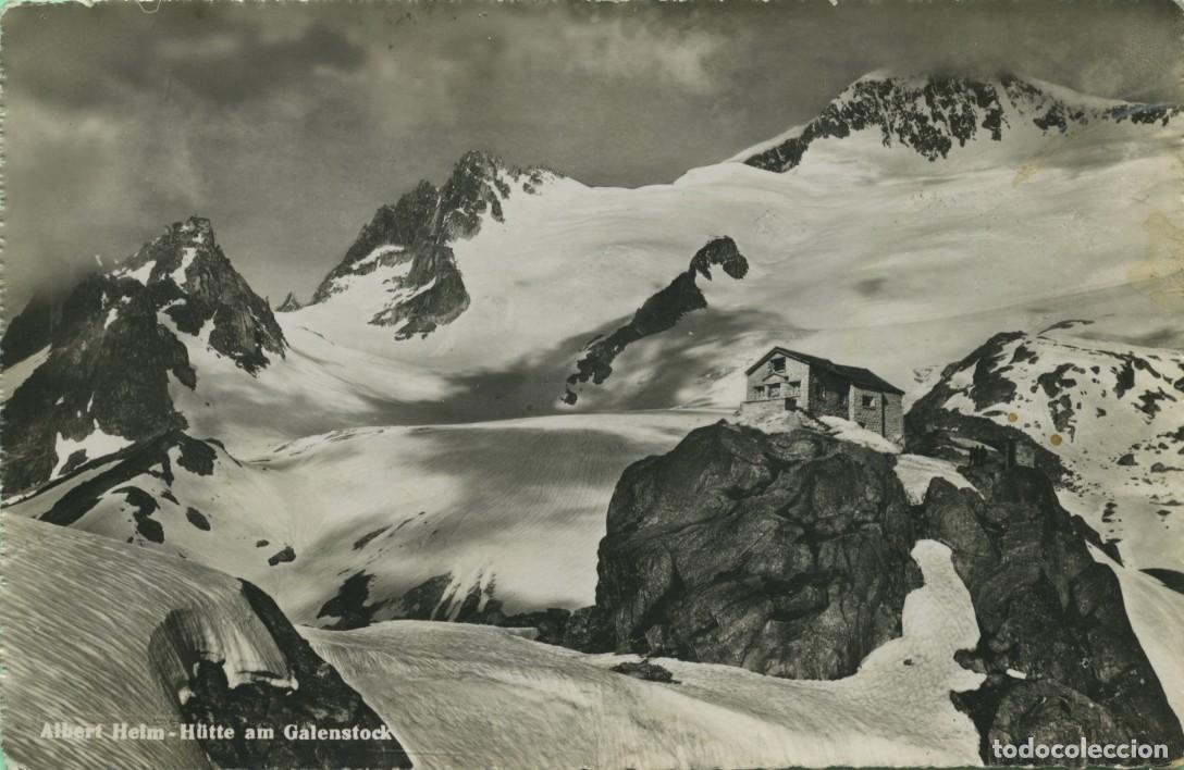 Postales: N&ordm; 7865-Caba&ntilde;a Albert Helm en Galenstock. Suiza. Sin circular. ED. PHOTOGLOB