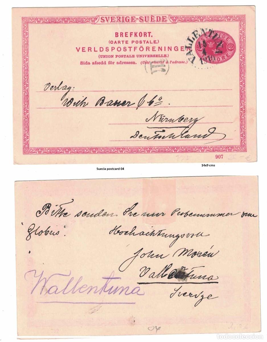 Postales: SVERIGE - SUEDE tarjeta entero postal - Leve rotura entre la E y la R