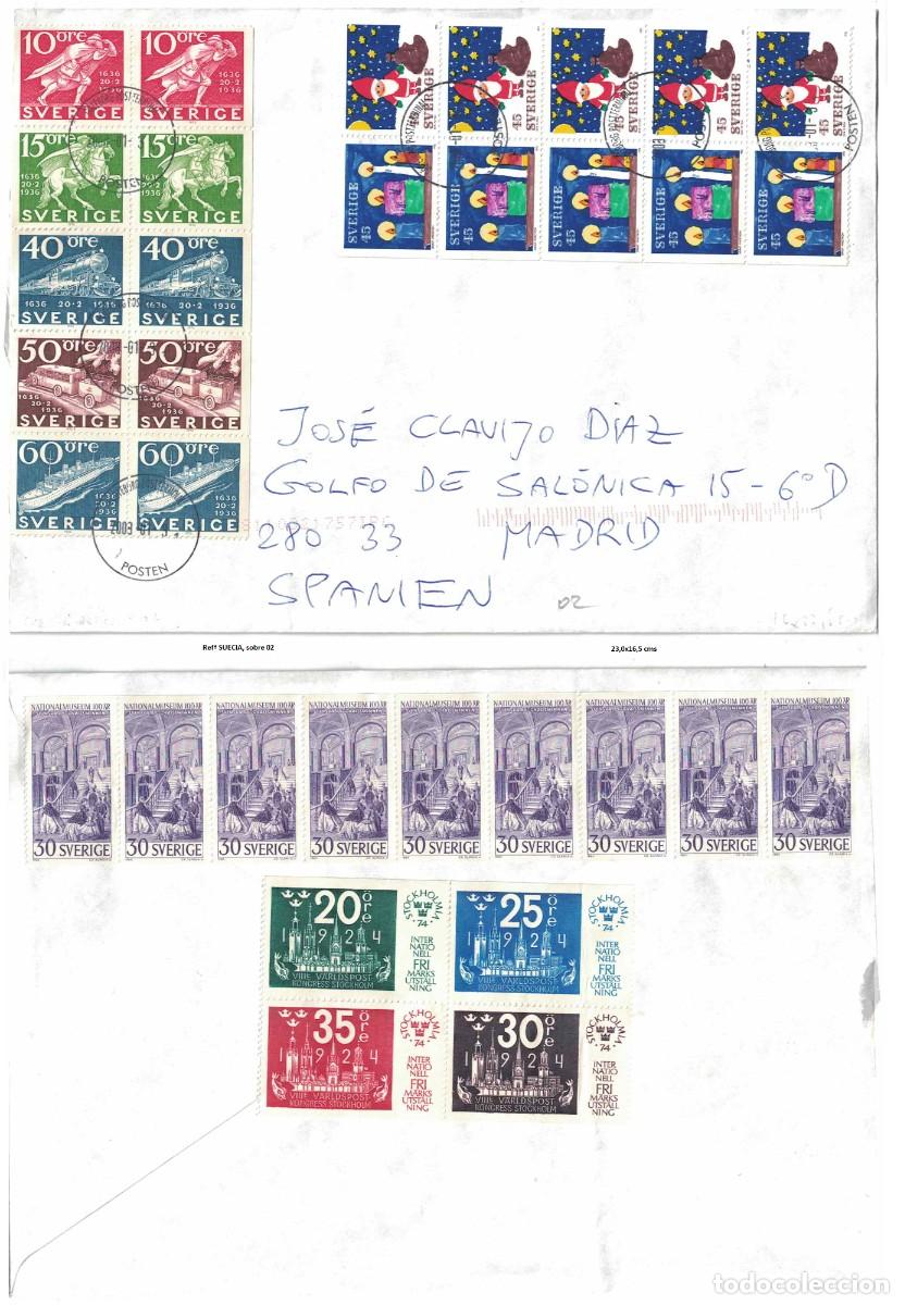 Postales: Cover sent from Sweden-Sverige to Madrid 1-1-2003