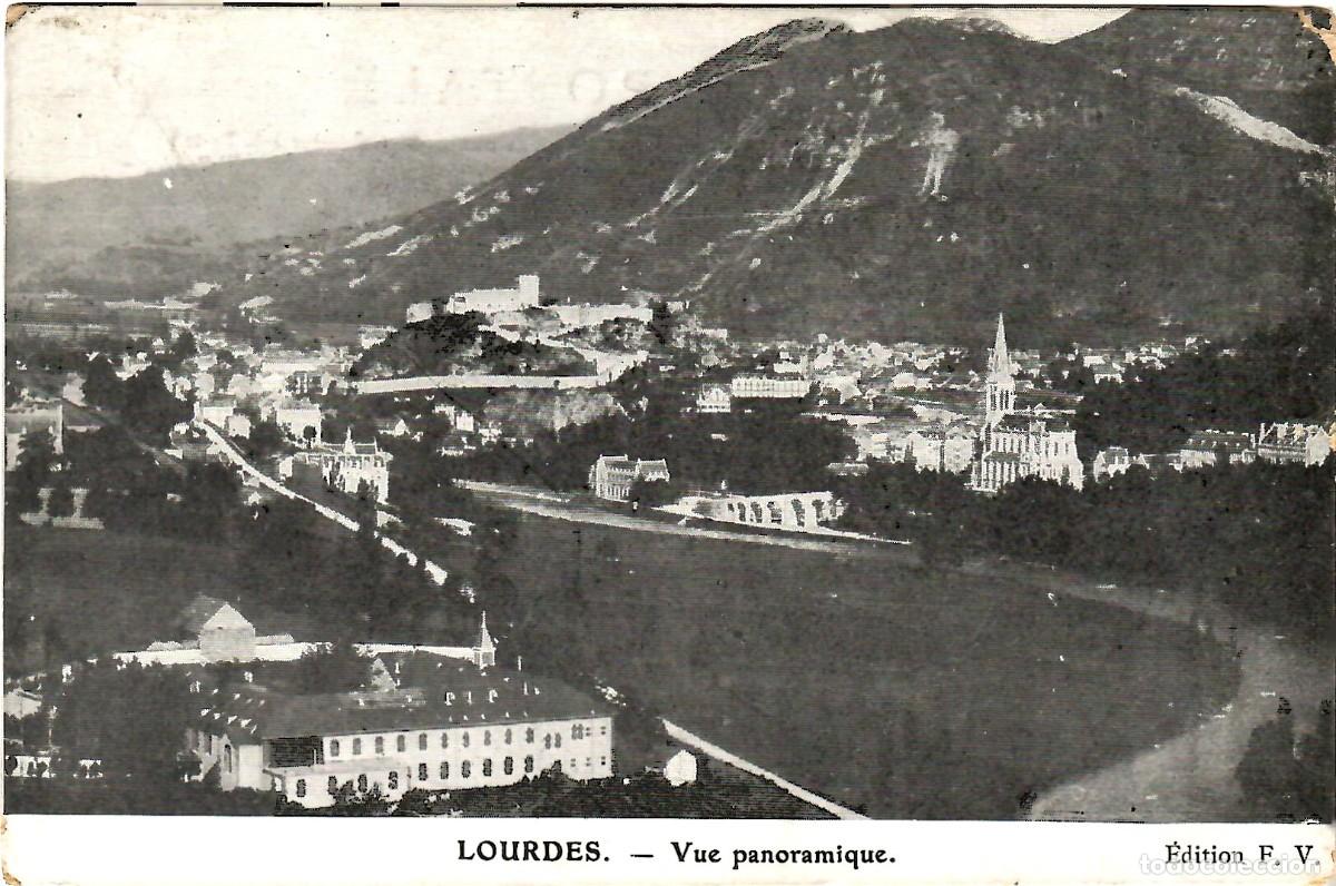 Postales: LOURDES. Francia. Vista panor&aacute;mica. Sin circular. ED. F.V.