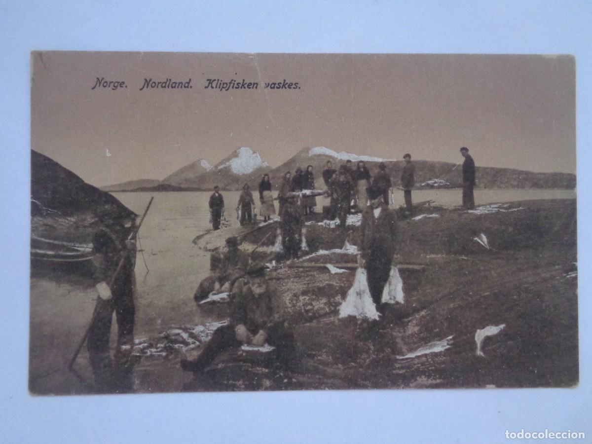 Postales: POSTAL DE NORUEGA : PESCADORES DE BACALAO . PRINCIPIOS DE SIGLO