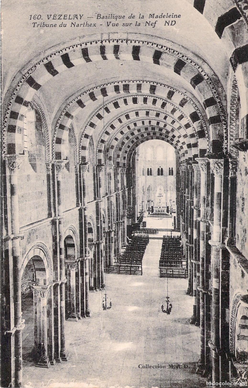 Postais: Postal de la Bas&iacute;lica de la Magdalena en Vezelay