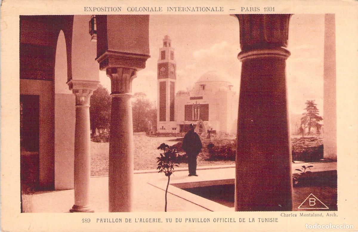 Postais: Postal Exposici&oacute;n Colonial Internacional Par&iacute;s Pabell&oacute;n Argelia