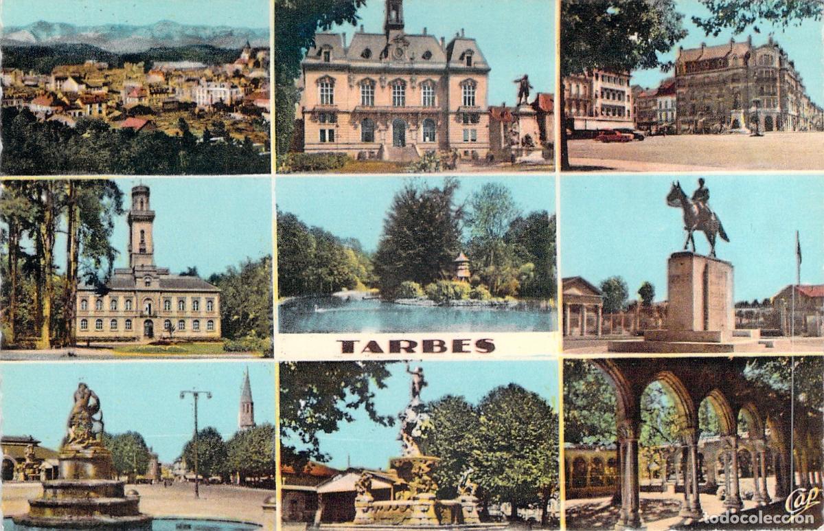 Postais: Postal de vistas m&uacute;ltiples de la ciudad de Tarbes, Francia