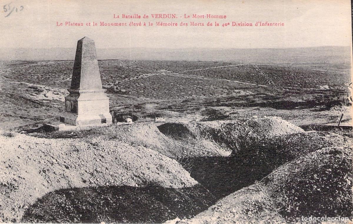 Postais: Postal del Monumento de Le Mort-Homme en el campo de batalla de Verdun