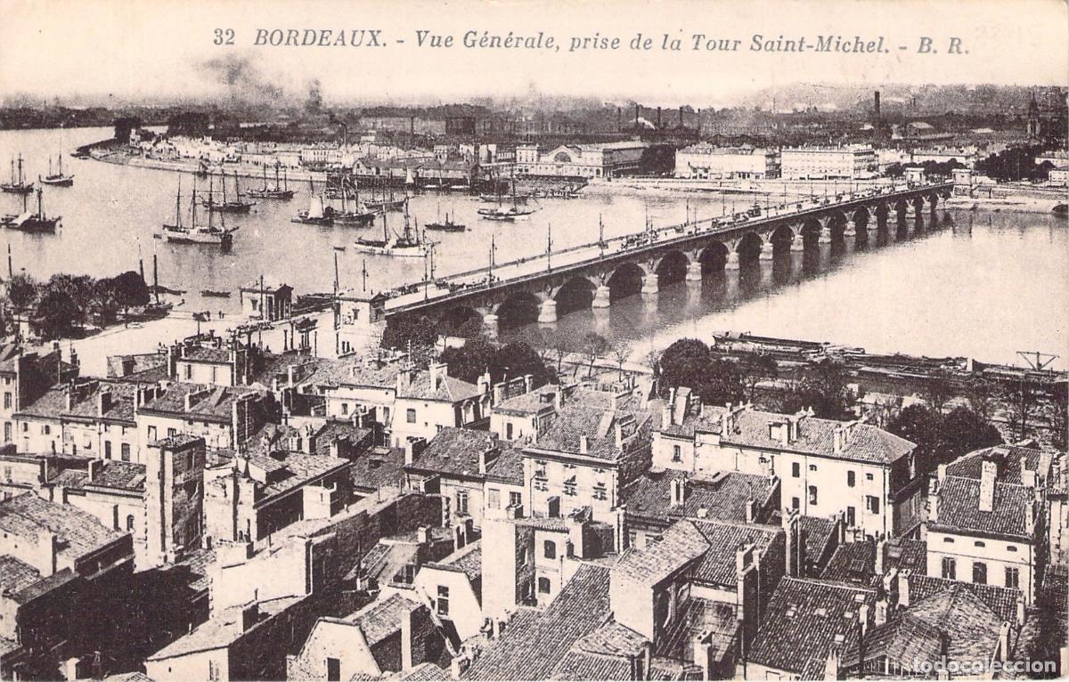 Postkarten: Postal de Bordeaux, vista desde la Torre Saint-Michel