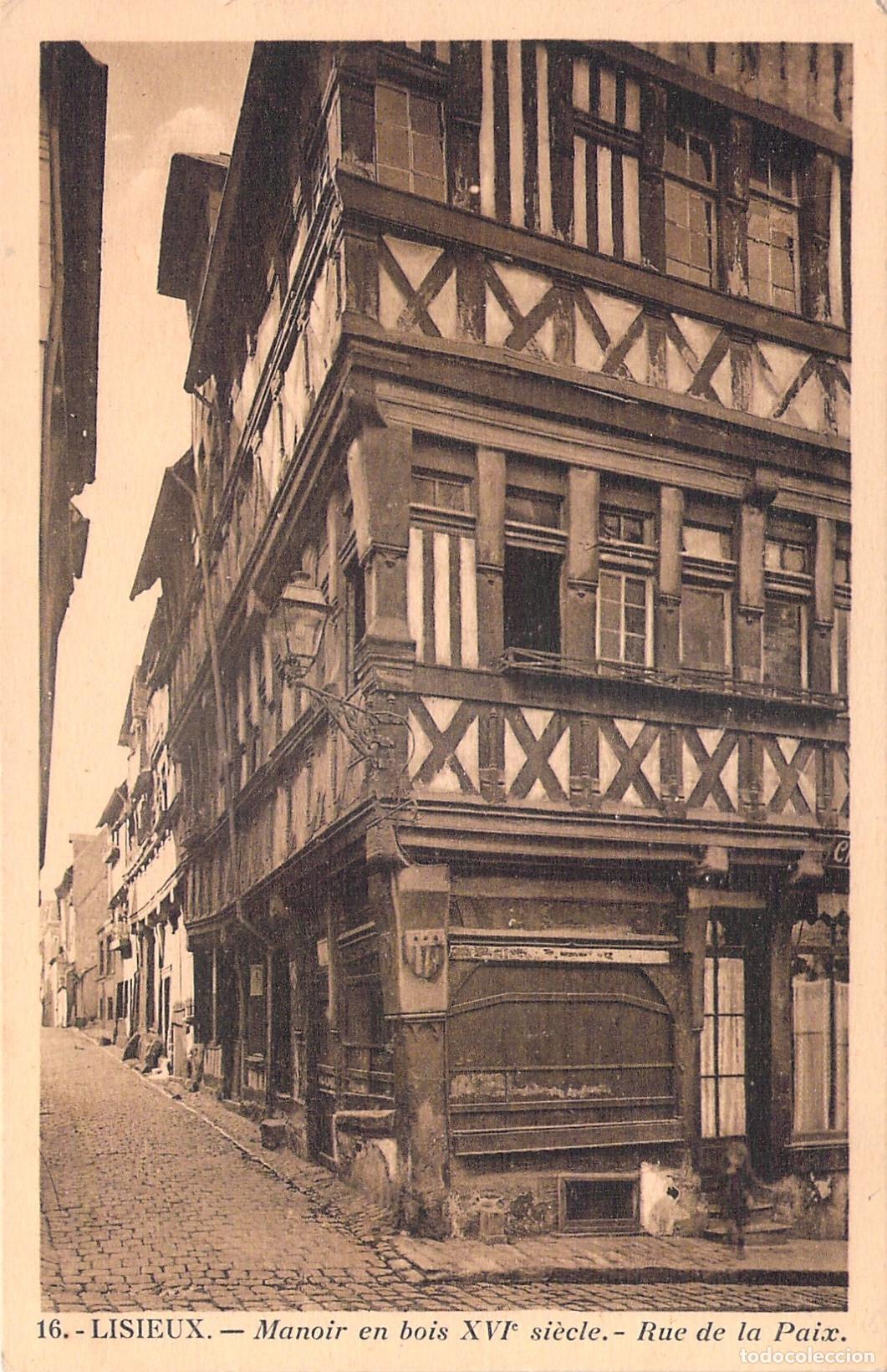 Postkarten: Postal de Lisieux, Manoir en bois en la Rue de la Paix