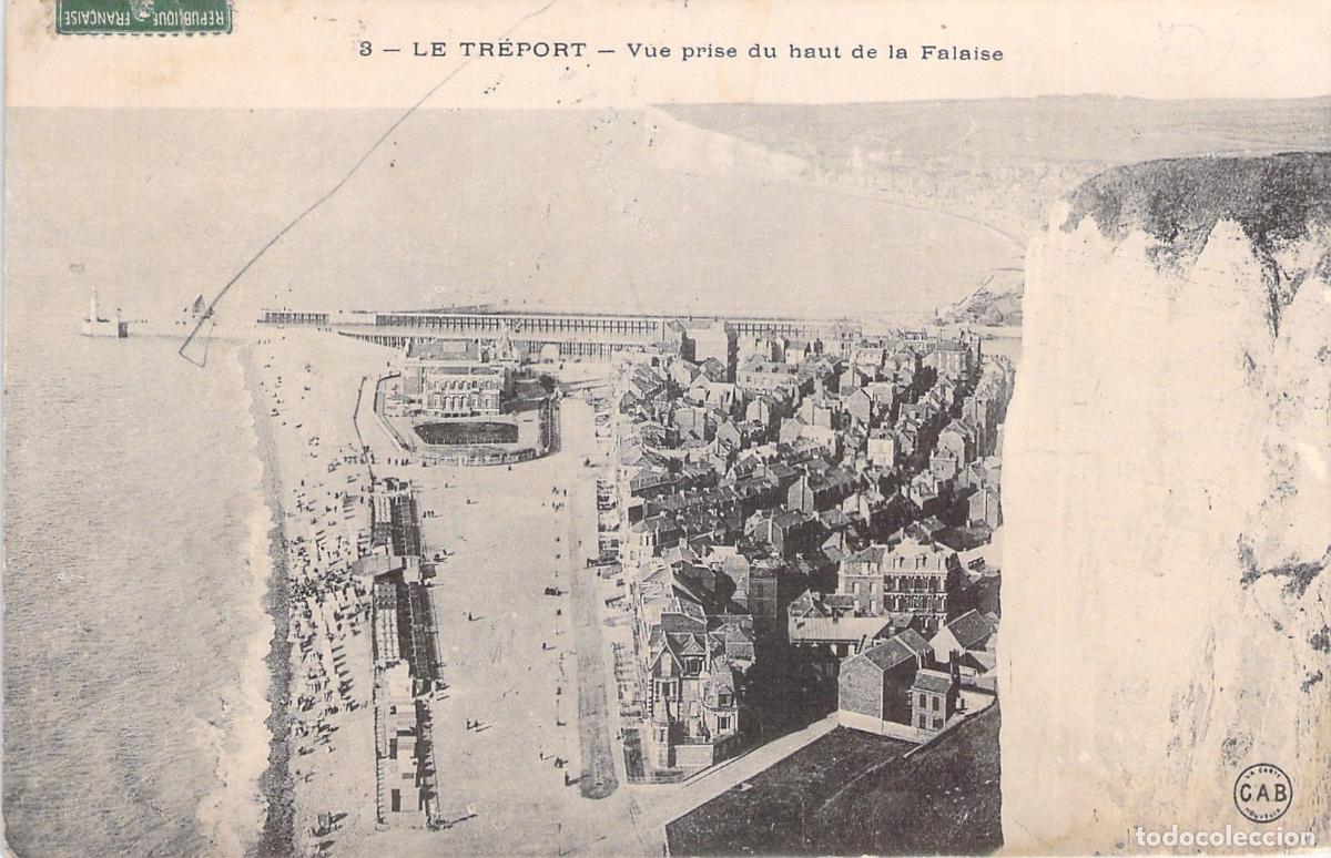 Cartes Postales: Postal de Le Tr&eacute;port, vista panor&aacute;mica desde los acantilados de Normand&iacute;a