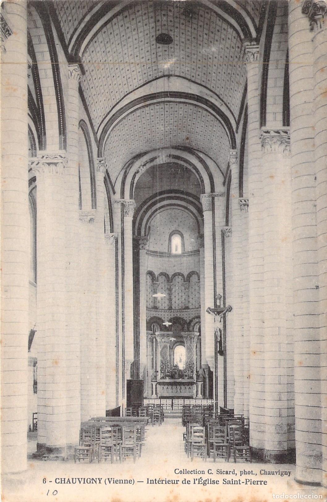 Cartes Postales: Postal de Chauvigny Interior de la Iglesia Saint-Pierre