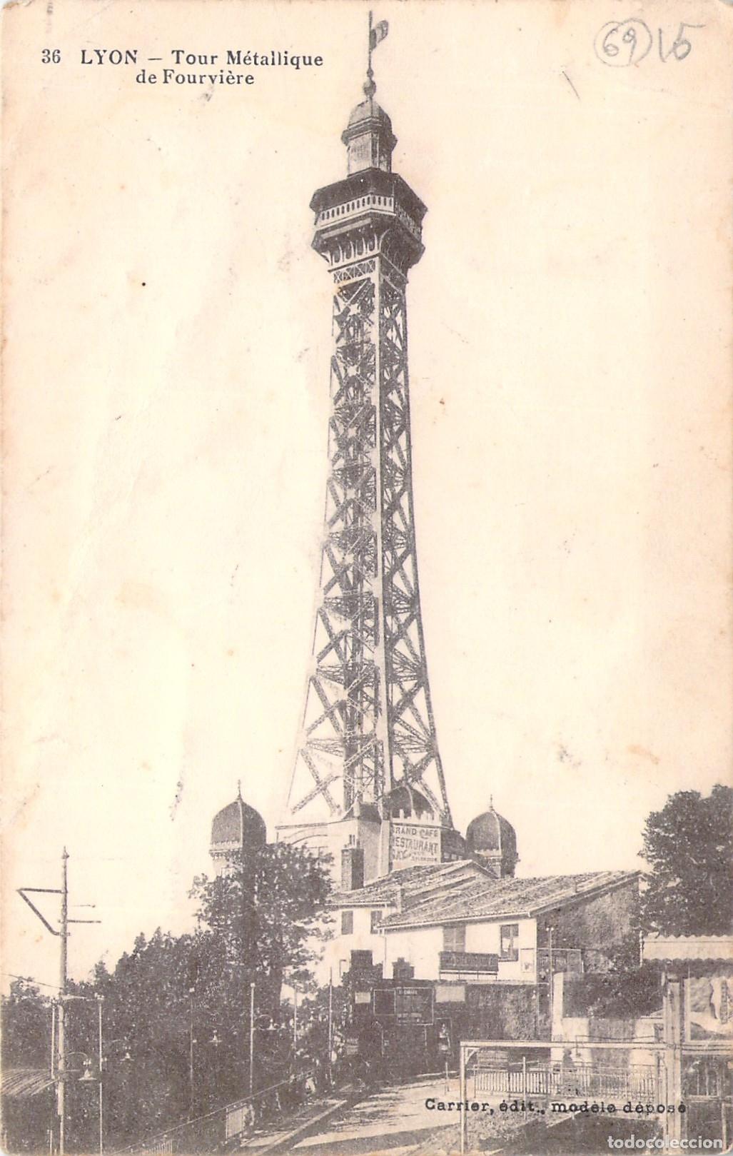Cartes Postales: Postal de la Tour M&eacute;tallique de Fourvi&egrave;re en Lyon, Francia