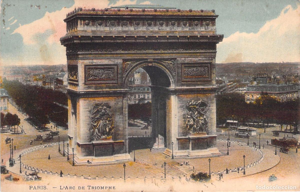 Cartes Postales: Postal del Arco del Triunfo en Par&iacute;s