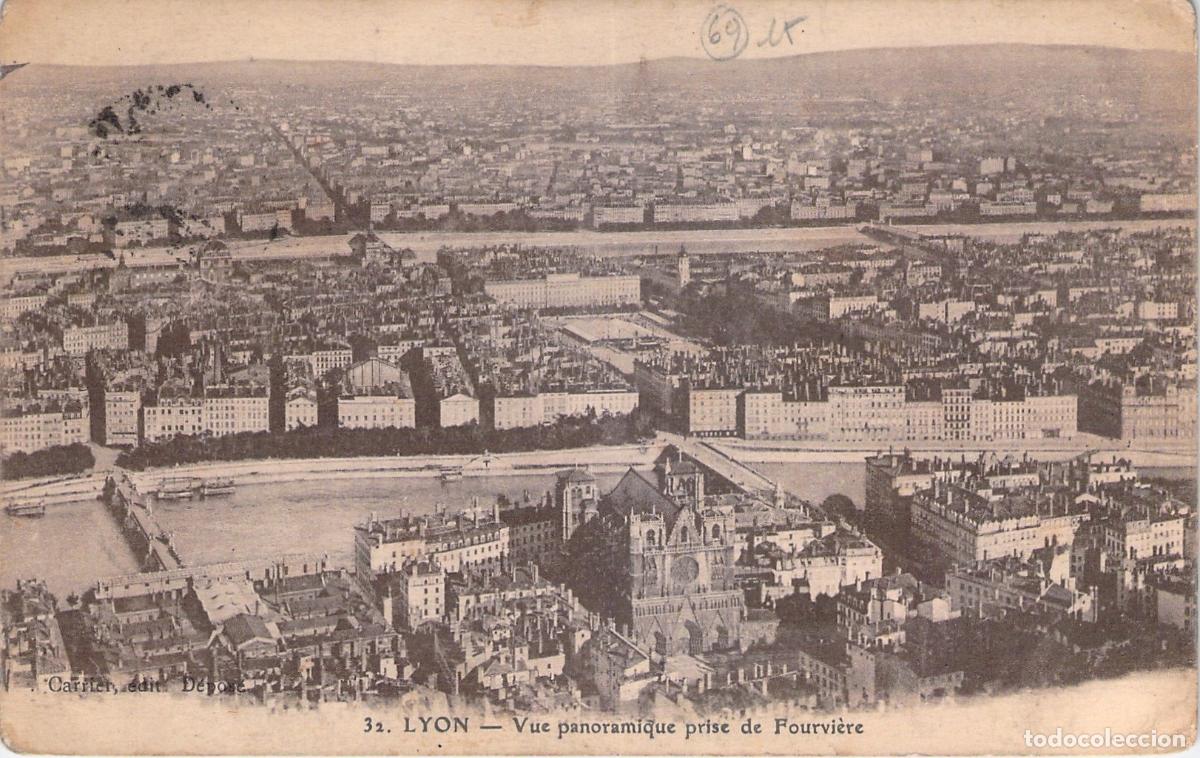 Postales: Postal de Lyon: Vista panor&aacute;mica desde Fourvi&egrave;re