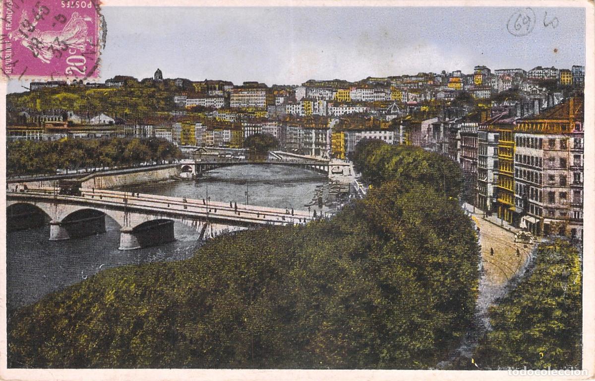 Postales: Postal de Lyon Francia Vista Panoramica del Rio Saona