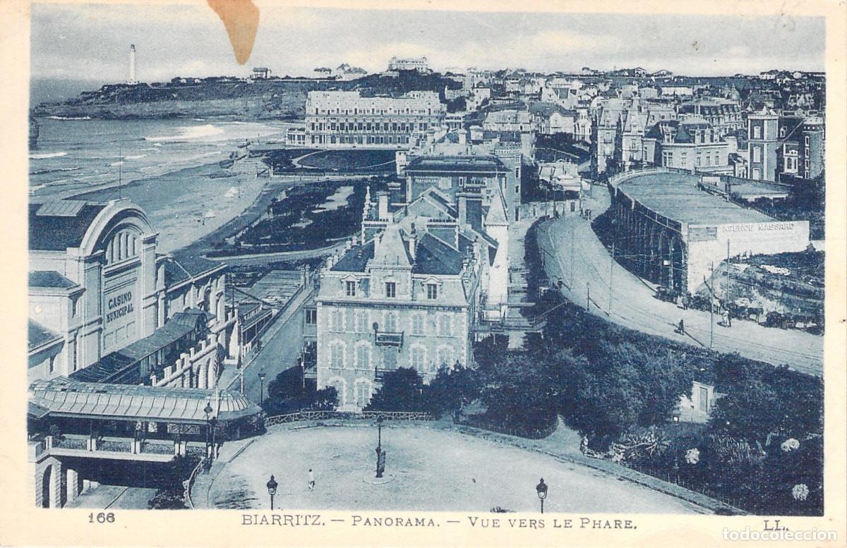 Postais: Postal de Biarritz Panorama y Vista hacia el Faro en Francia