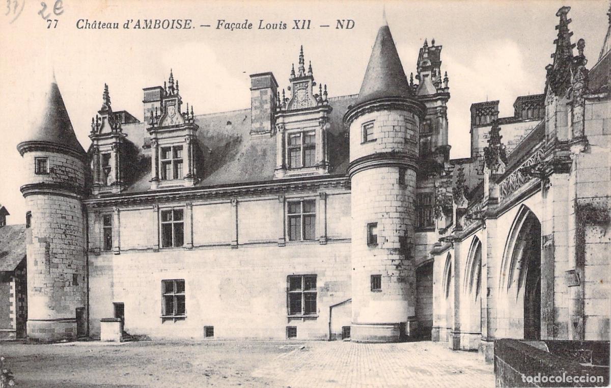Postais: Postal del Castillo de Amboise Fachada Luis XII