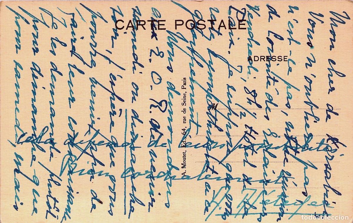 Postales: Postal de El Benedicite de Chardin, Museo del Louvre - Foto 2