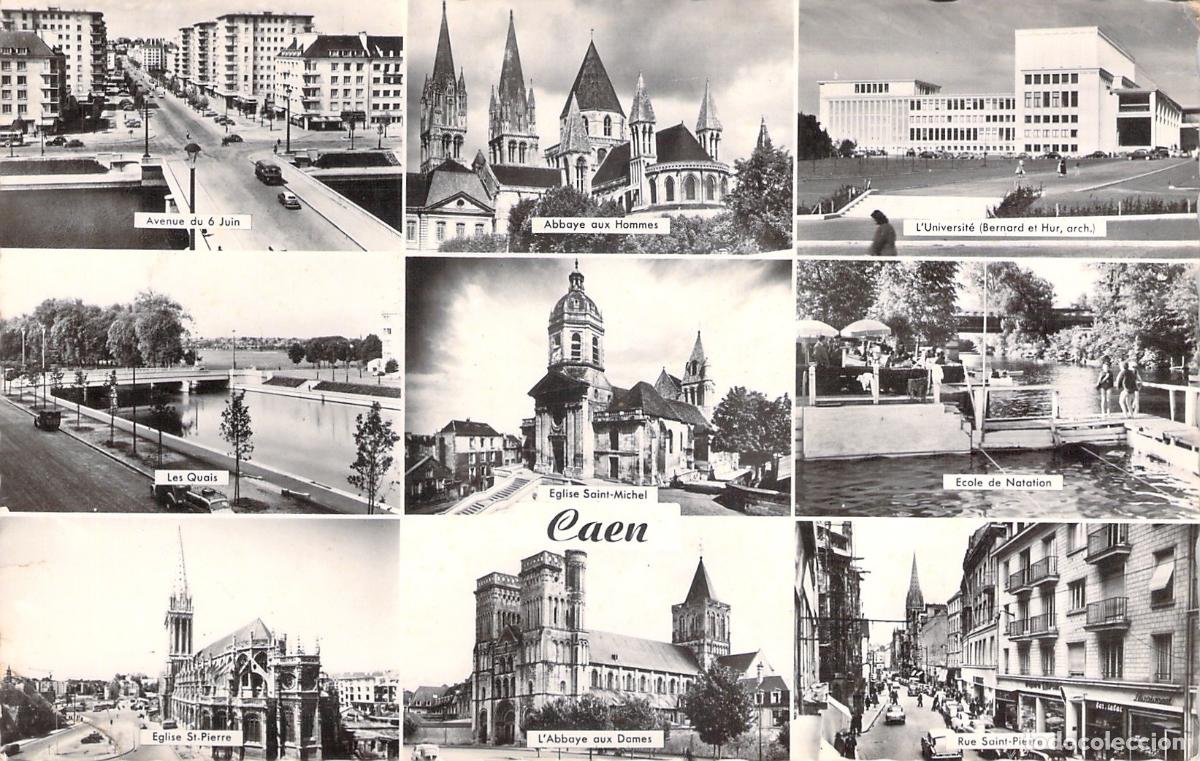 Cartes Postales: Postal de Caen, Francia: Vistas de la ciudad y monumentos hist&oacute;ricos