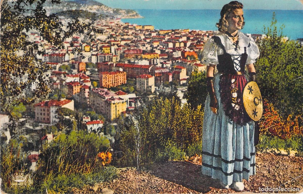 Cartes Postales: Postal de Niza con Vista General y Traje Regional