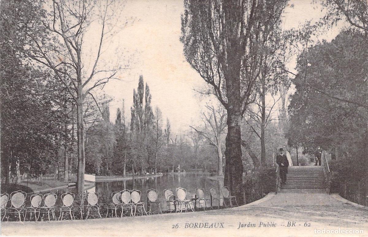 Postcards: Postal de Burdeos Jardin Public en Francia
