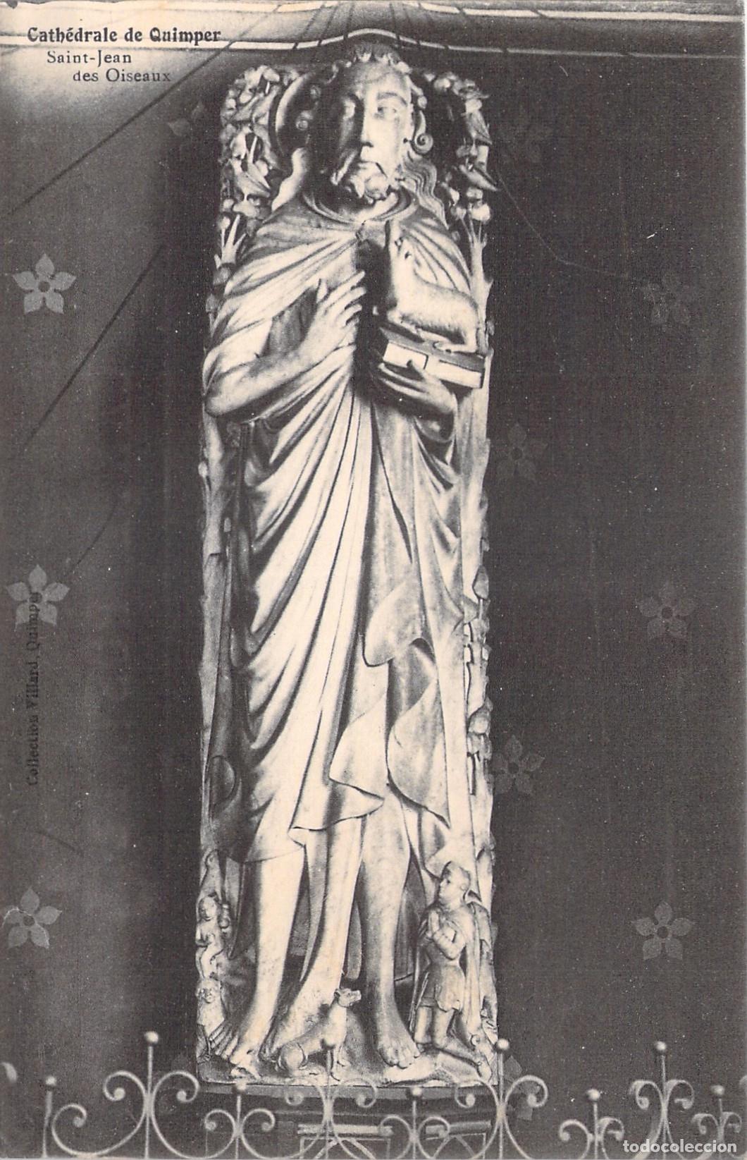 Cartoline: Postal de la Estatua de San Juan en la Catedral de Quimper