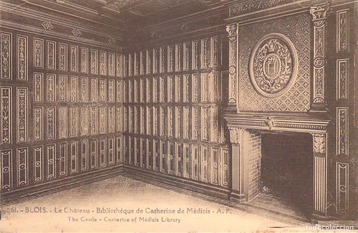 Cartoline: Postal del Castillo de Blois Biblioteca de Catalina de M&eacute;dicis