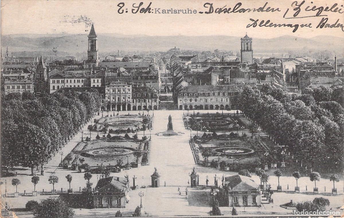 Postcards: Postal de Karlsruhe Alemania Palacio y Jardines