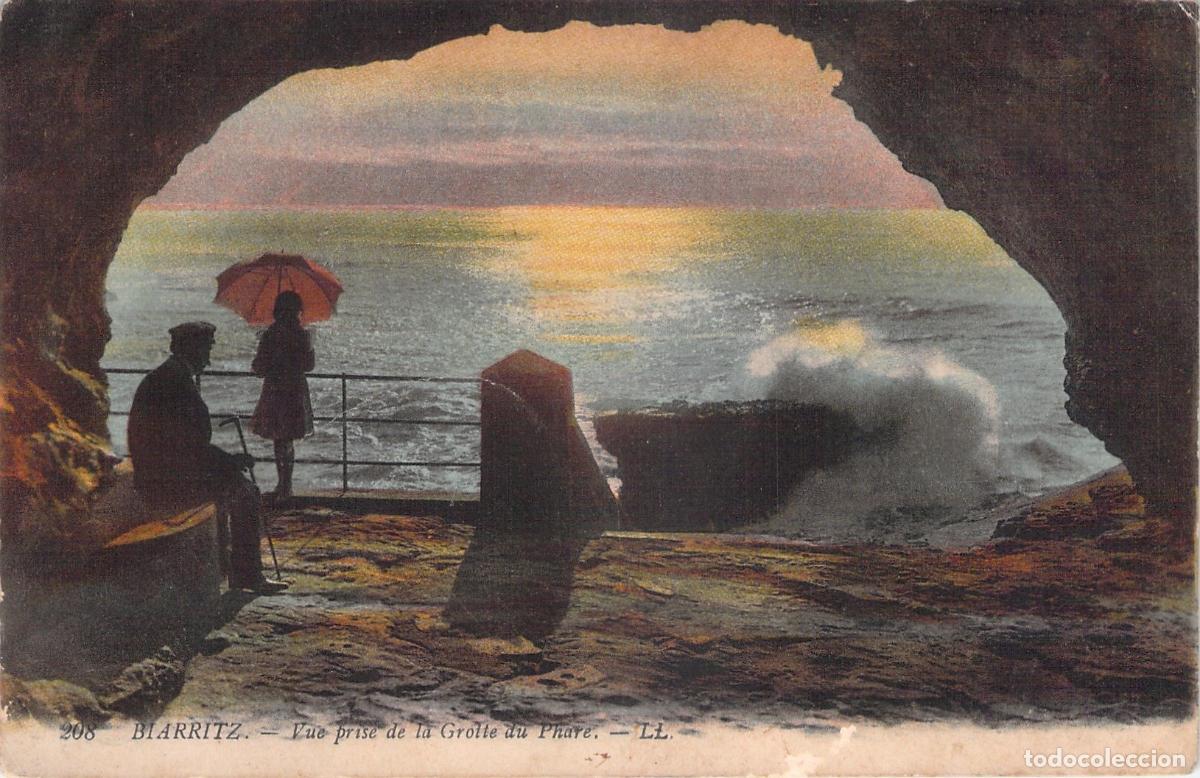 Postais: Postal de Biarritz: Vista de la Grotte du Phare