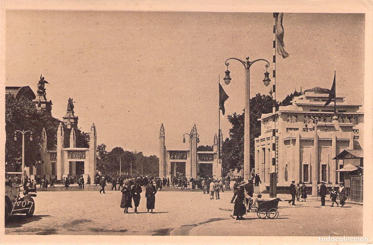 Postales: Postal de la Porte d'Honneur en la Exposici&oacute;n Internacional de Par&iacute;s