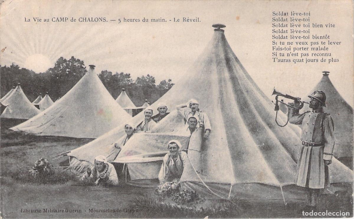 Postales: Postal: La vida en el campamento de Chalons