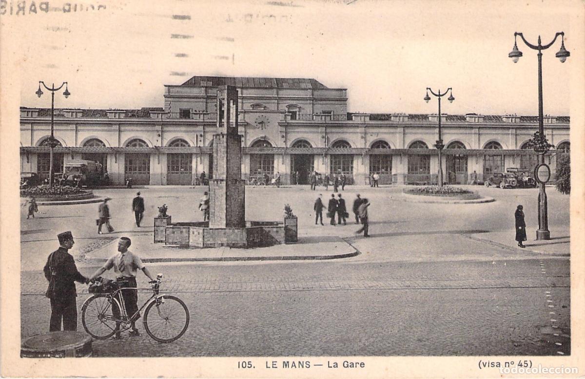 Postales: Postal de la Estaci&oacute;n de Tren de Le Mans, Francia