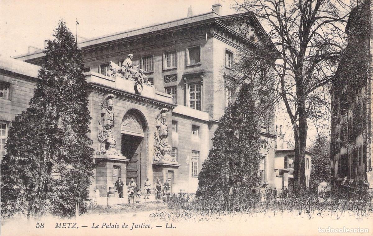 Postkarten: Postal de Metz: Palacio de Justicia en Francia