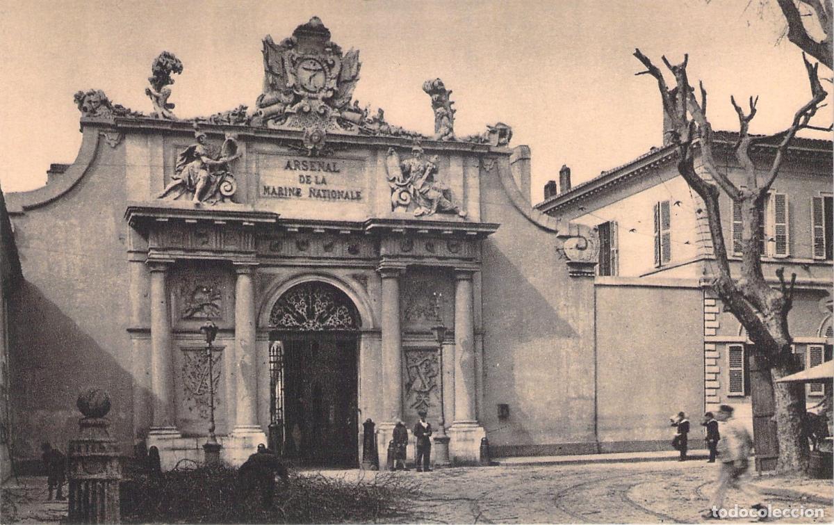 Postkarten: Postal de la Puerta y Calle del Arsenal en Toulon