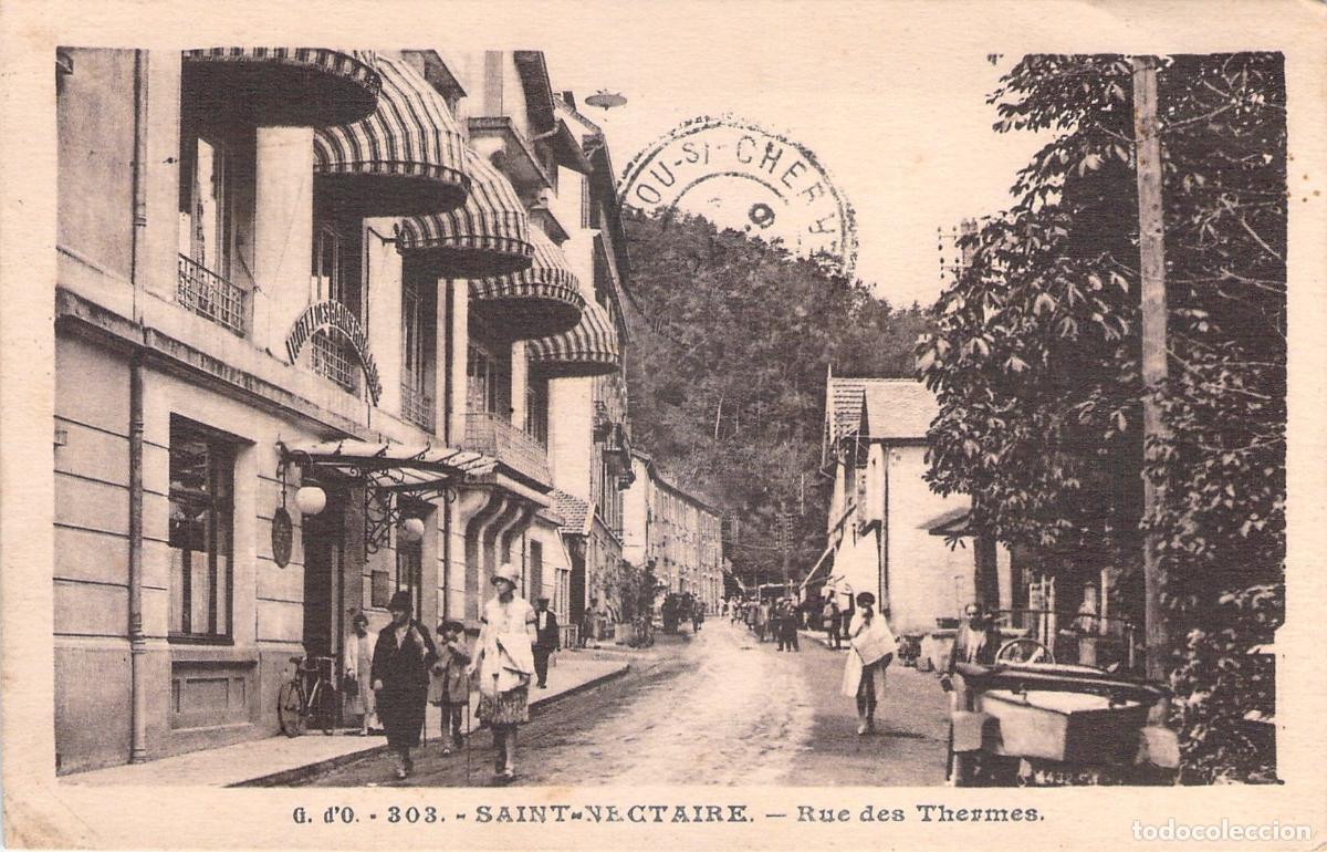 Postkarten: Postal de la calle Rue des Thermes en Saint-Nectaire