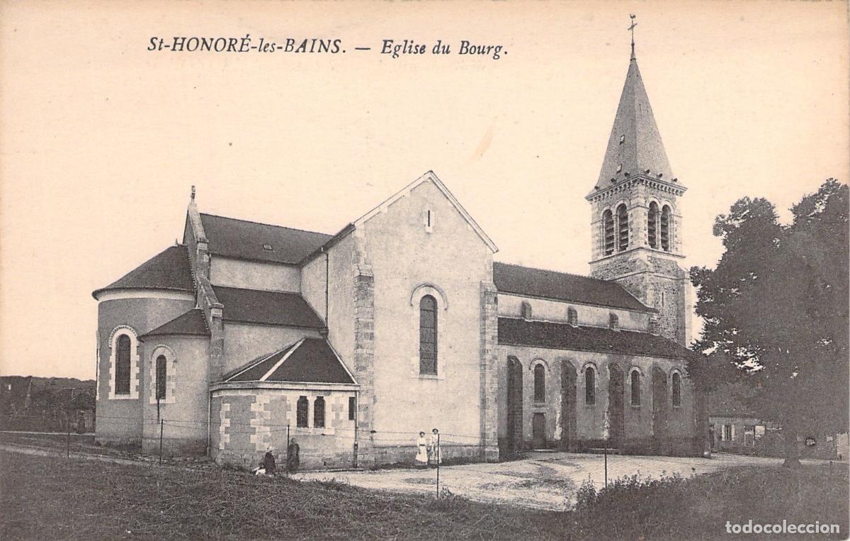Postales: Postal de la Iglesia del Bourg en Saint-Honor&eacute;-les-Bains