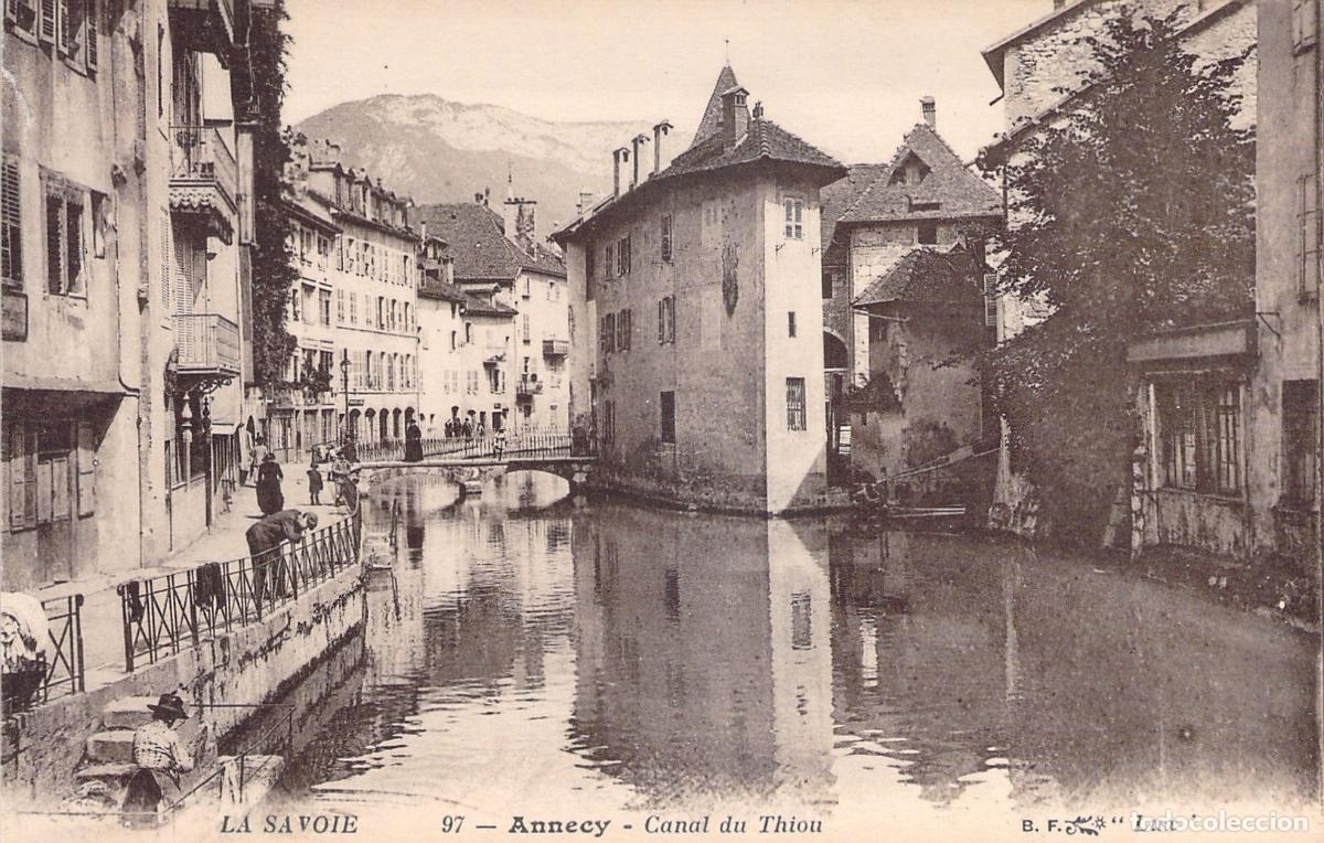 Postales: Postal de Annecy Canal du Thiou en Francia