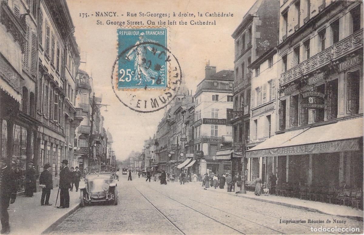 Postales: Postal de la calle Saint-Georges en la ciudad de Nancy, Francia