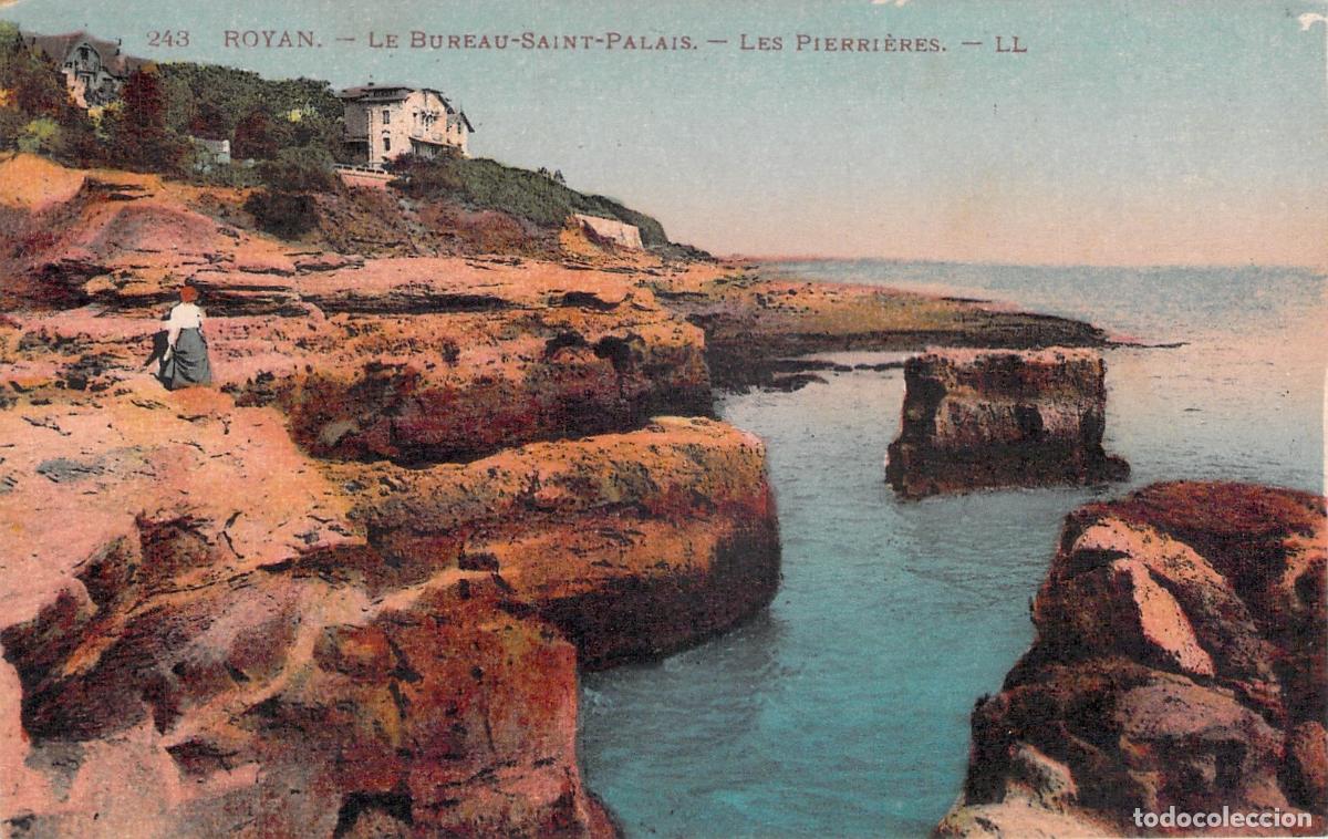 Postales: Postal de Royan, acantilados de Le Bureau y Saint-Palais