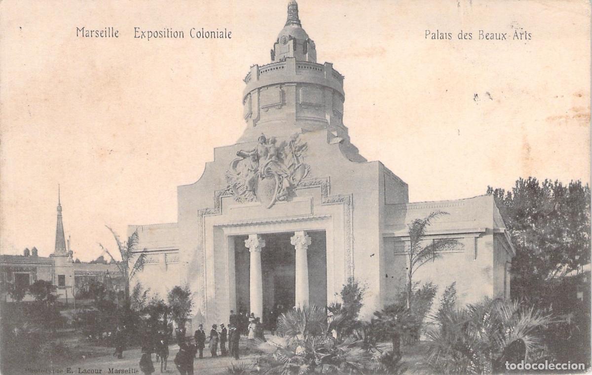 Postales: Postal de la Exposici&oacute;n Colonial de Marsella Palacio de Bellas Artes